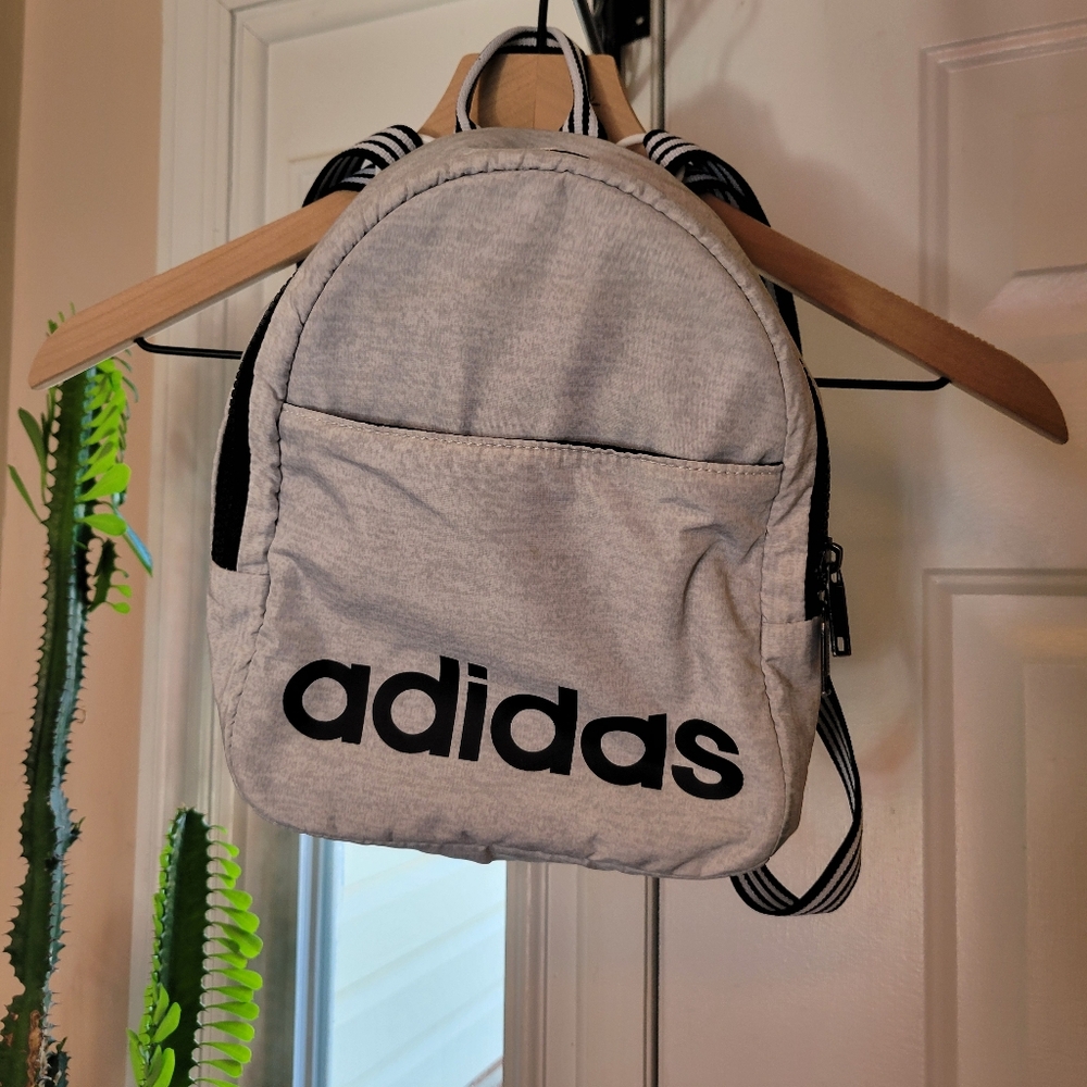 Adidas Mini Grey And Black Backpack‎